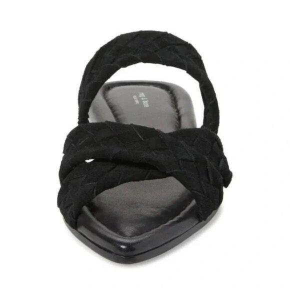 🆕 RAG & BONE Lewis Pointed Toe Woven Leather Slide Sandal Shoes 10.5 Black - Picture 1 of 10
